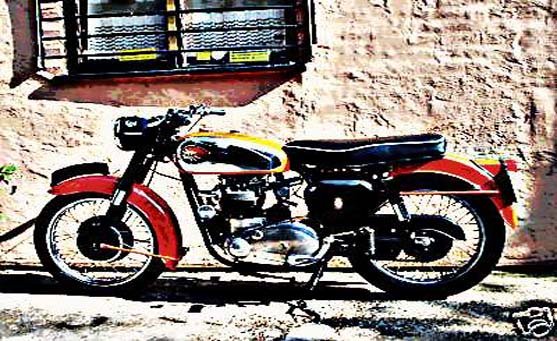bsa a10 motorbike A4 Photo Print