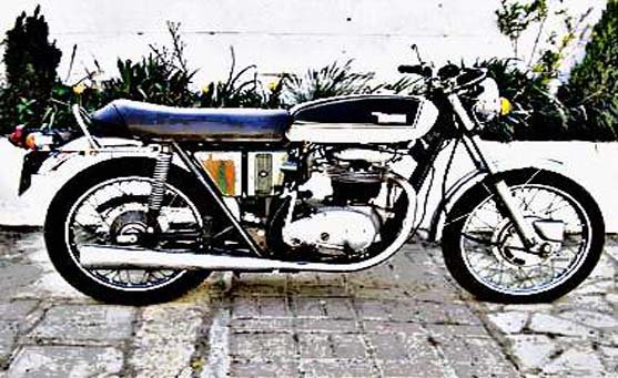 bsa a65t motorbike A4 Photo Print