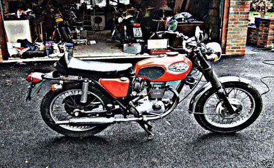 bsa b25 (2) motorbike A4 Photo Print