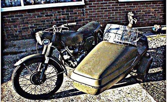 bsa b40 (2) motorbike A4 Photo Print