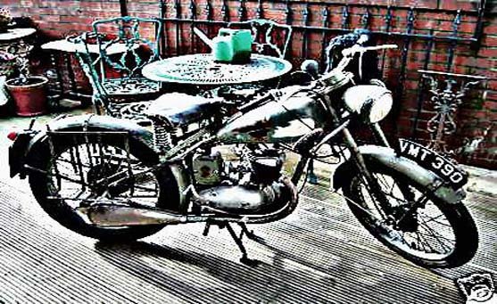bsa bantam 125 competition motorbike A4 Photo Print