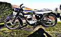 bsa bantam d7 motorbike A4 Photo Print
