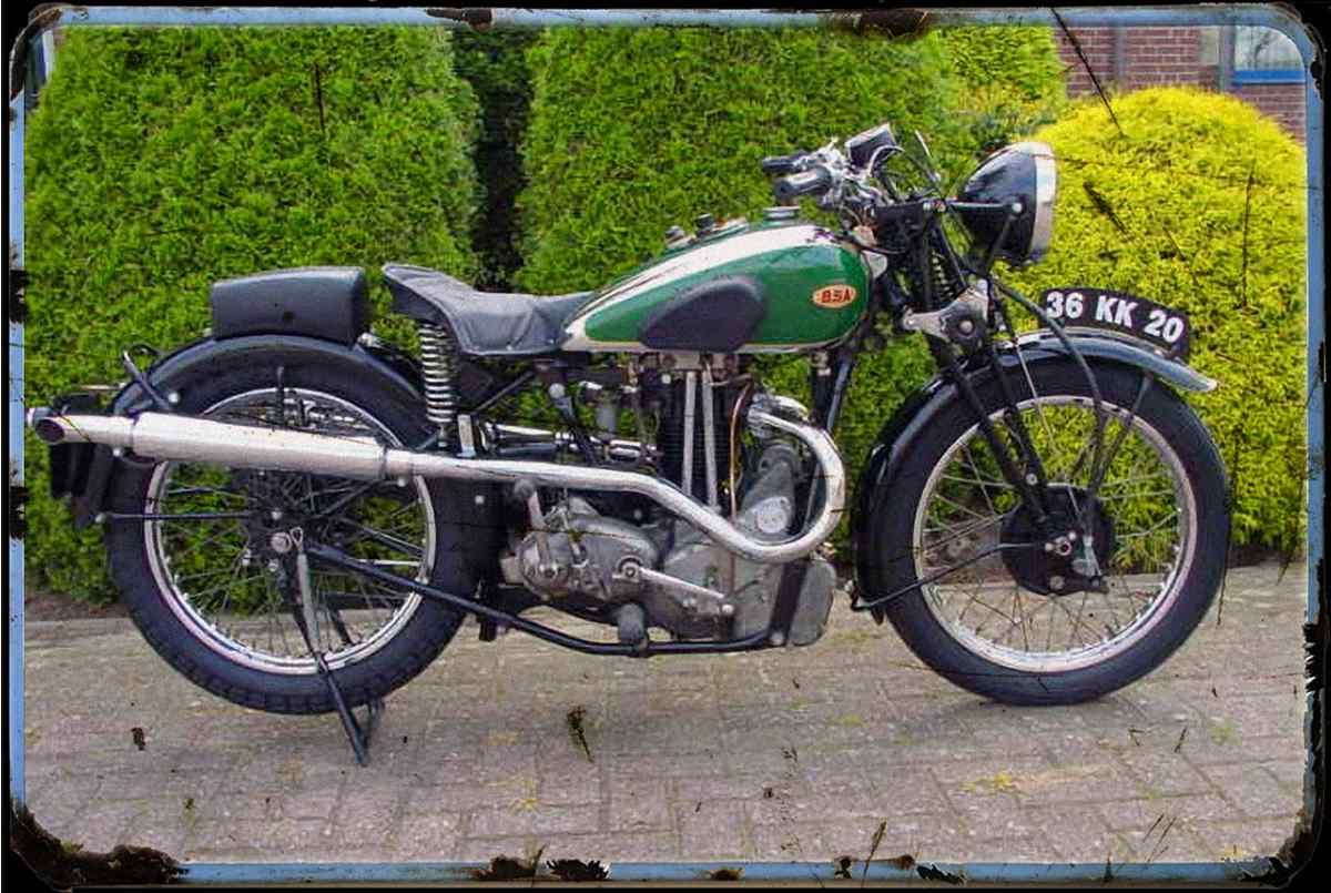 bsa bluestar 01 aged A4 Photo Print