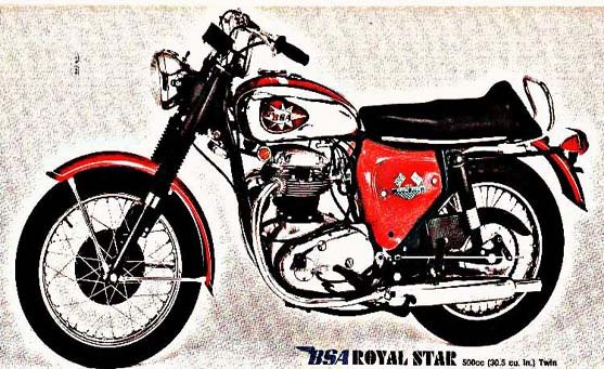 bsa royal star 500 motorbike A4 Photo Print