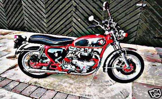 bsa super rocket motorbike A4 Photo Print