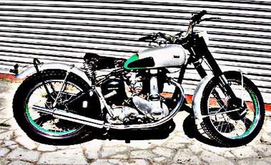 bsa zb31 motorbike A4 Photo Print