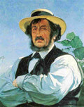 buch Michael Wetli with Straw Hat Art A4 Photo Print
