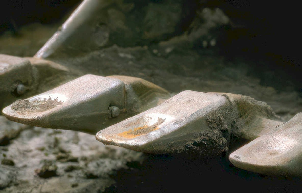 bucket teeth excavation Vintage A4 Photo Print