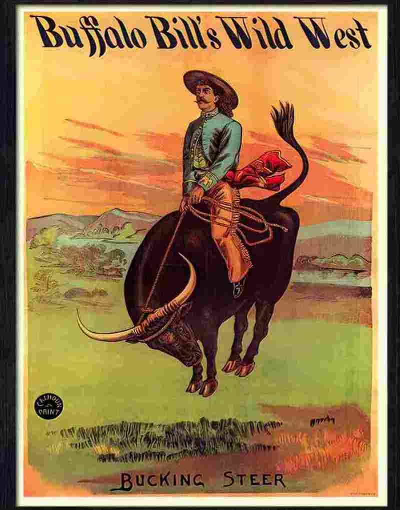 buffalo bills wild west circus poster 1888 Advert A4 Photo Print