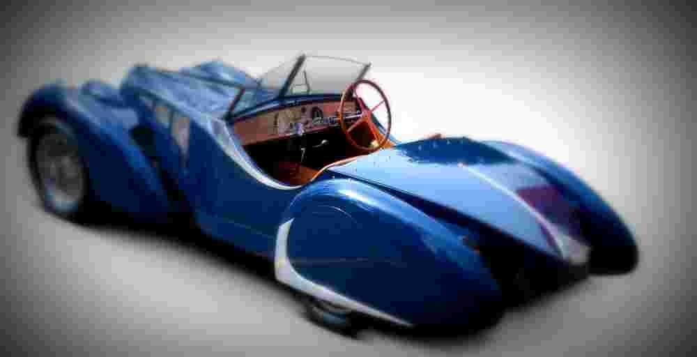 bugatti 57c rear A4 Photo Print