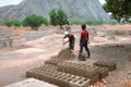 building block laying1980s 1990s A4 Photo Print