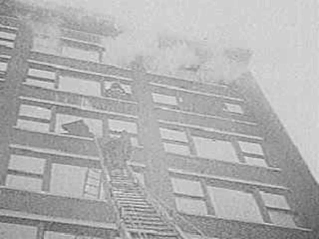 building fireescape smoke1980s 1990s A4 Photo Print