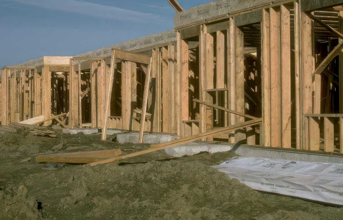 building frame construction Vintage A4 Photo Print