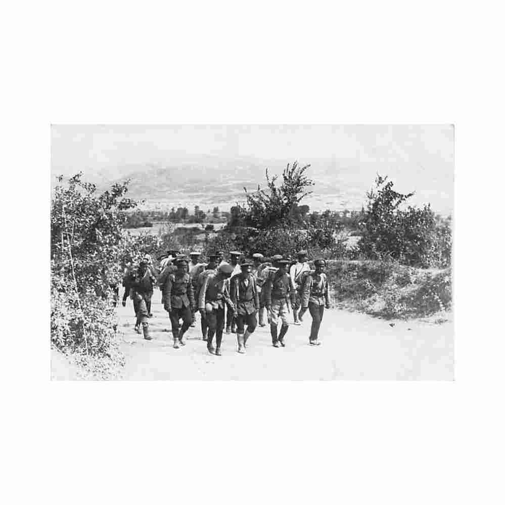 bulgaria world war one bulgarian infantry marching to the front in macedonia Vintage A4 Photo Print
