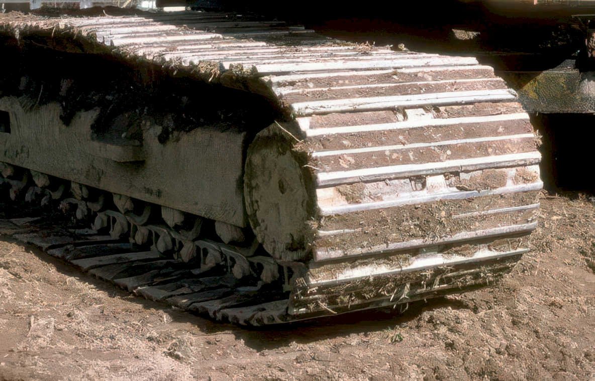 bulldozer track mud Vintage A4 Photo Print
