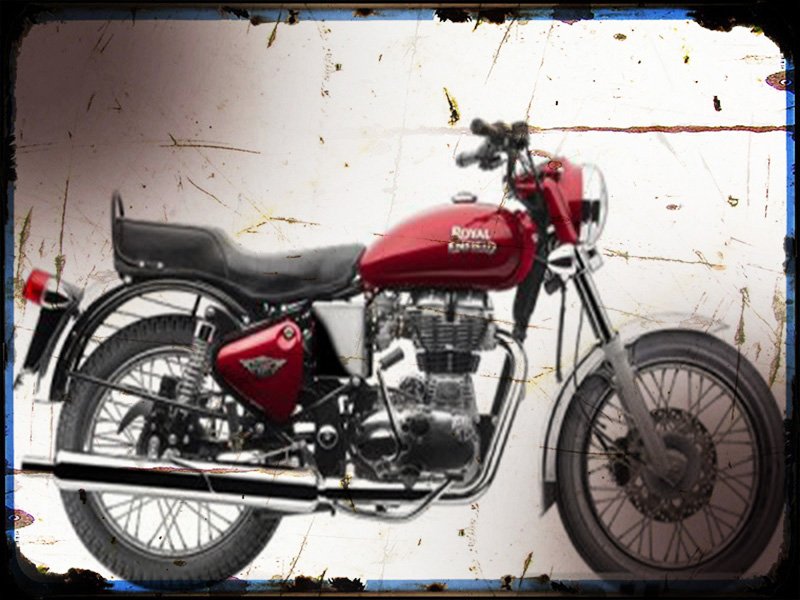 bullet electra A4 Photo Print Motorbike Vintage Aged