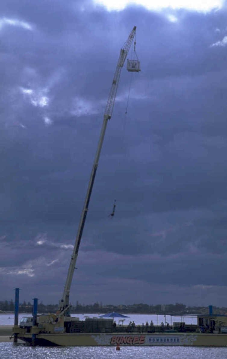 bungee jumping crane 1980s 1990s A4 Photo Print