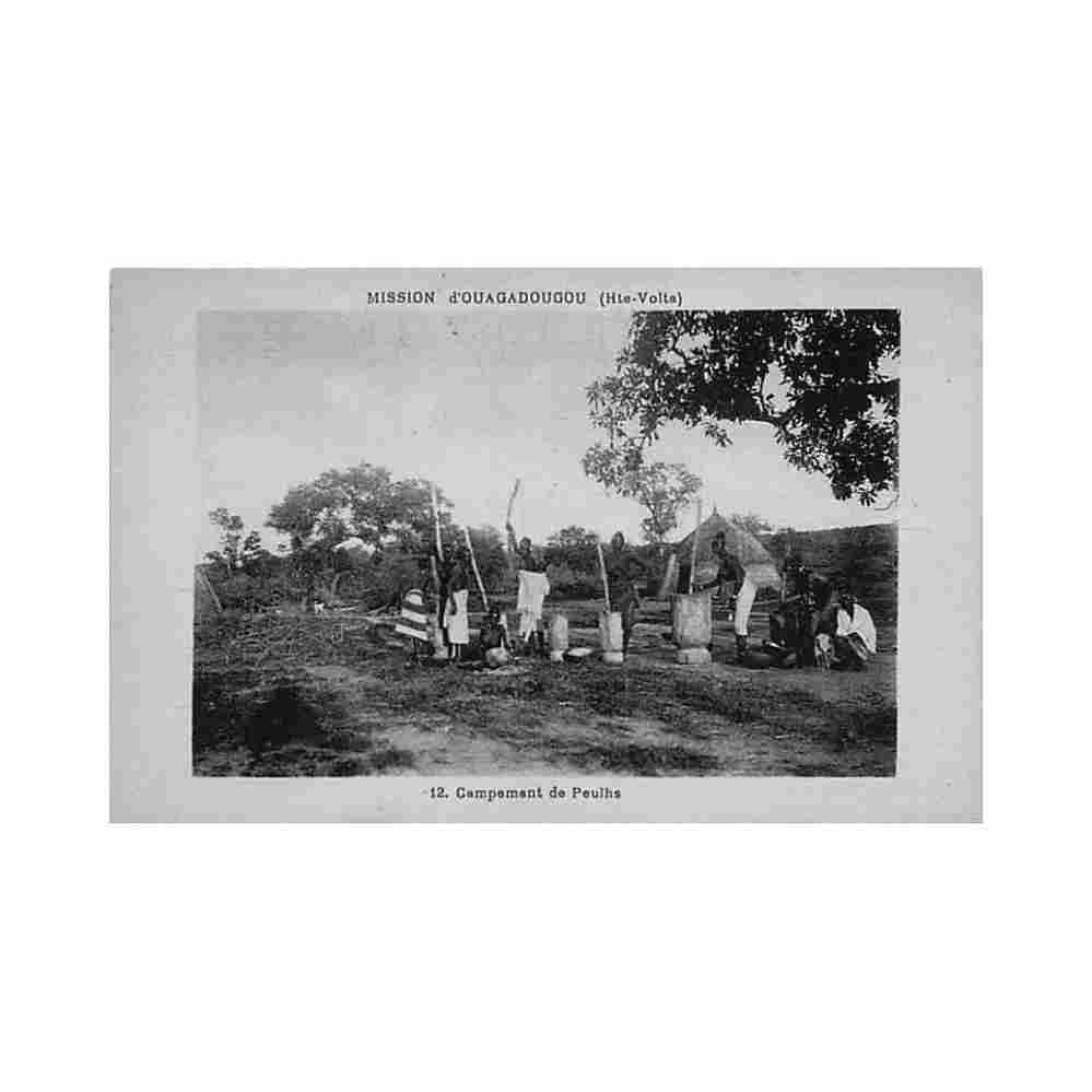 burkina faso campement de peuhls ed mission d ouagadougou 12 Vintage A4 Photo Print