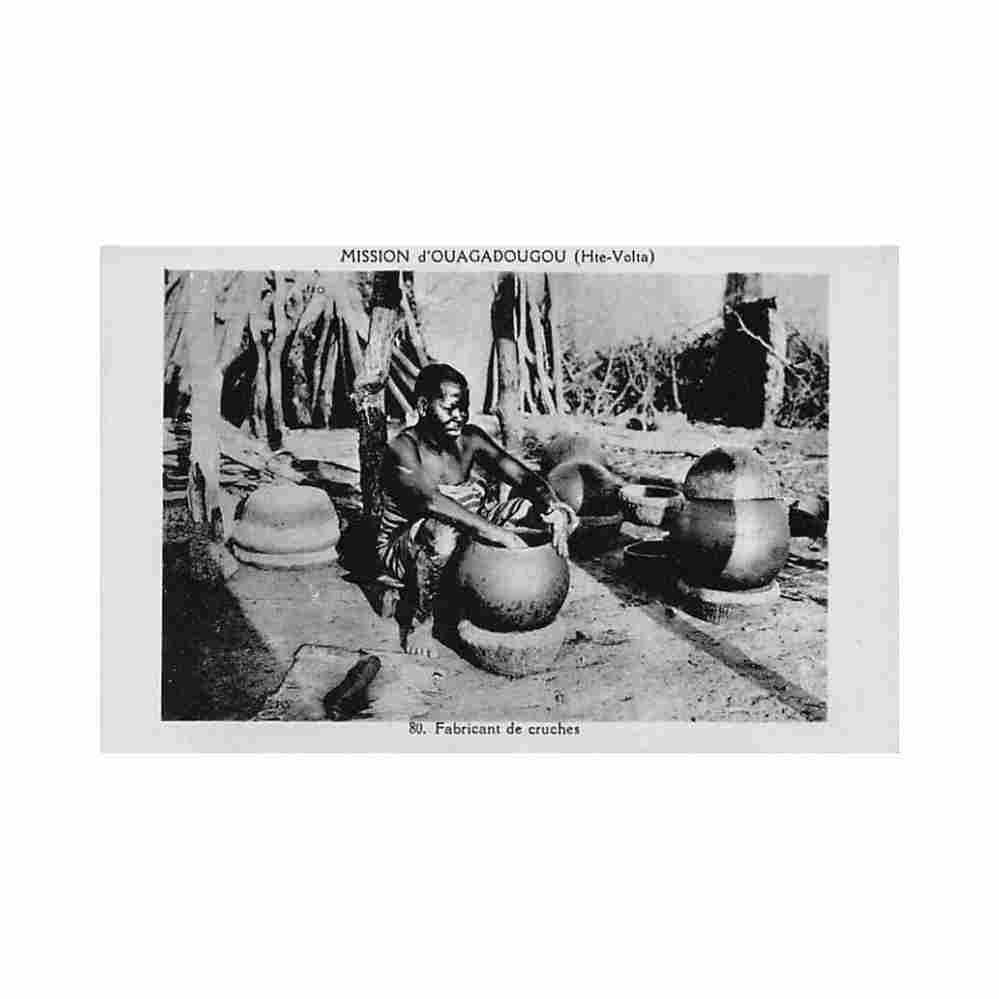 burkina faso fabrication de cruches ed mission d ouagadougou 80 Vintage A4 Photo Print