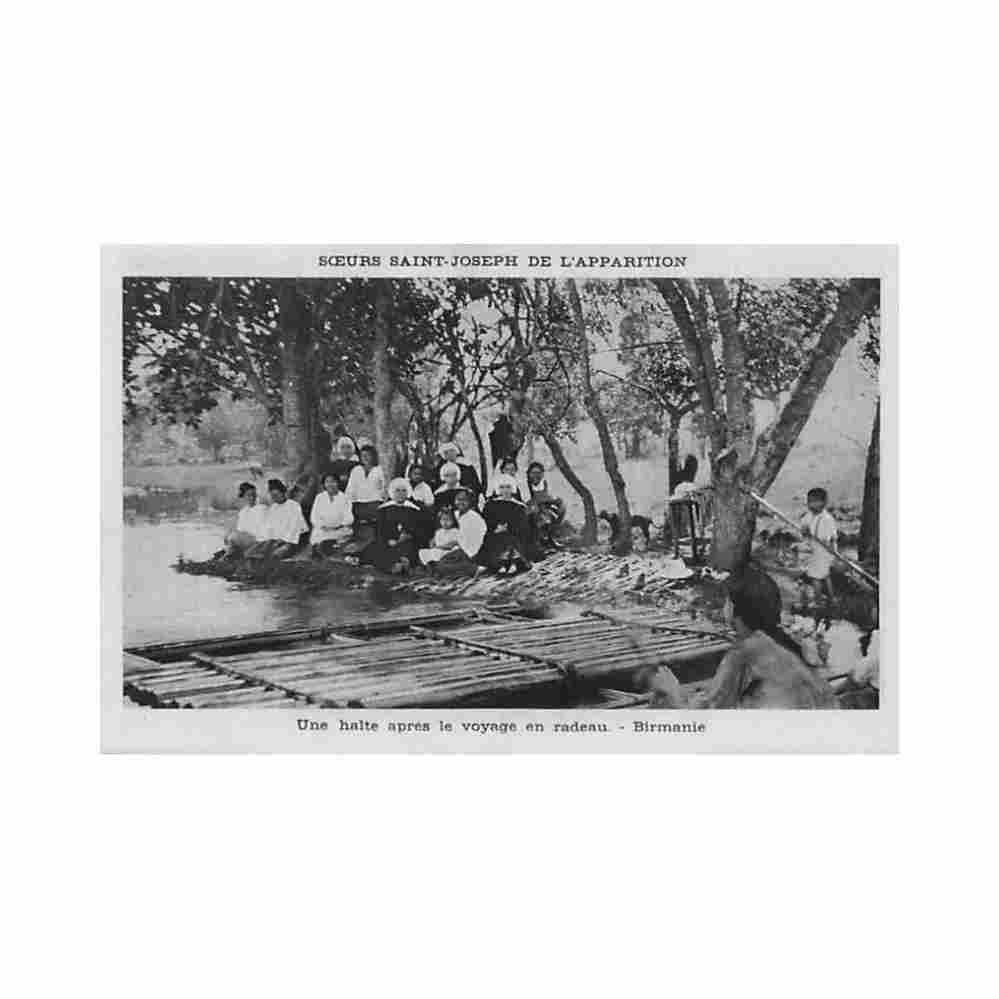 burma a stopover after the raft trip soeurs saint joseph de l apparition Vintage A4 Photo Print