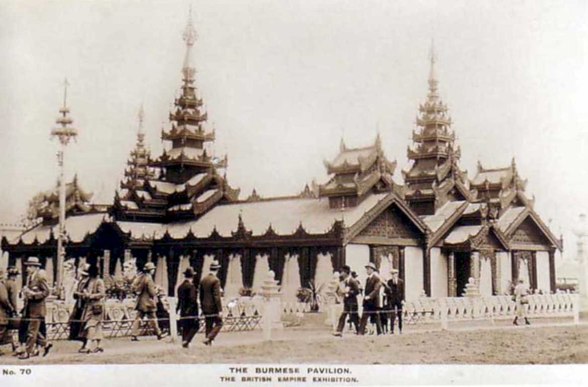 burmese pavilion 1938Vintage 1880s 1900s A4 Photo Print