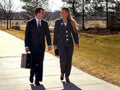 business professionals walking1980s 1990s A4 Photo Print