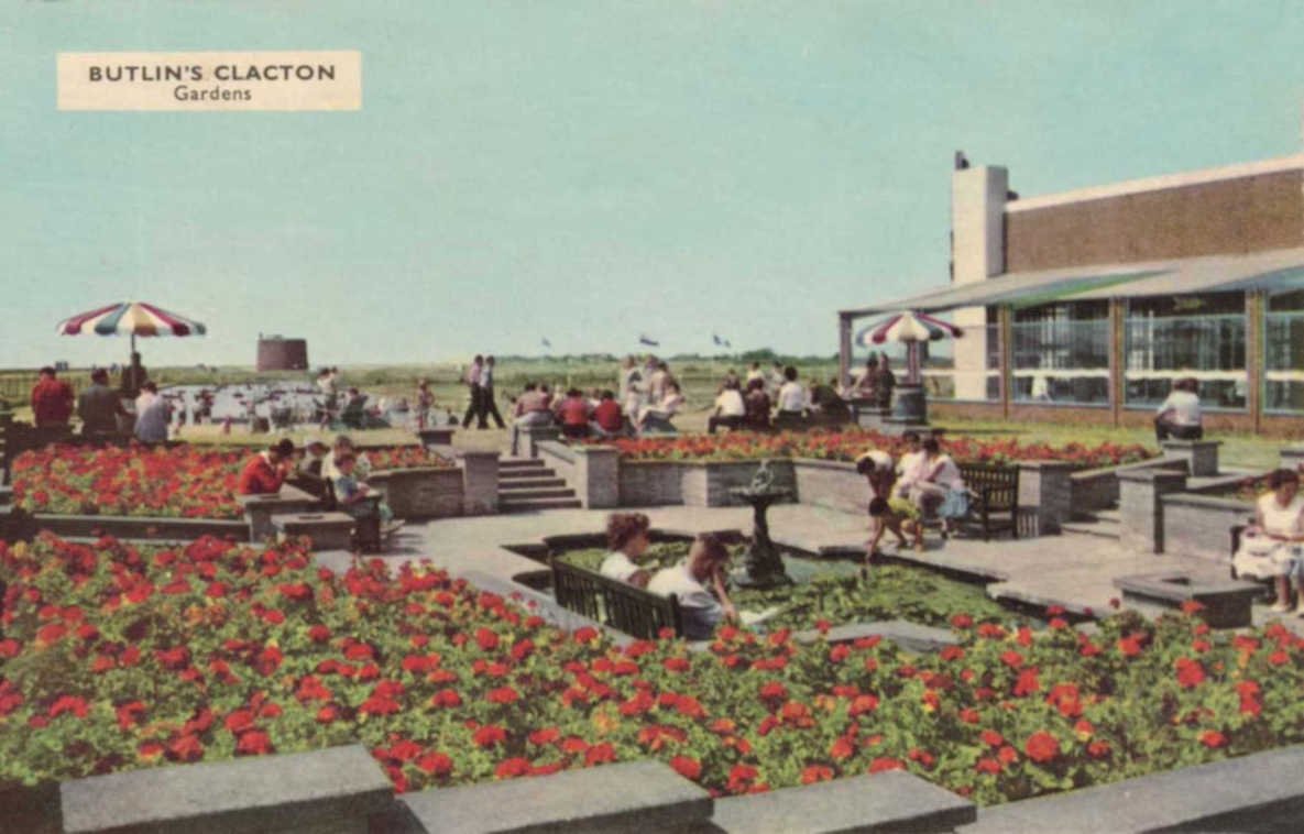 butlins clacton gardensVintage 1880s 1900s A4 Photo Print