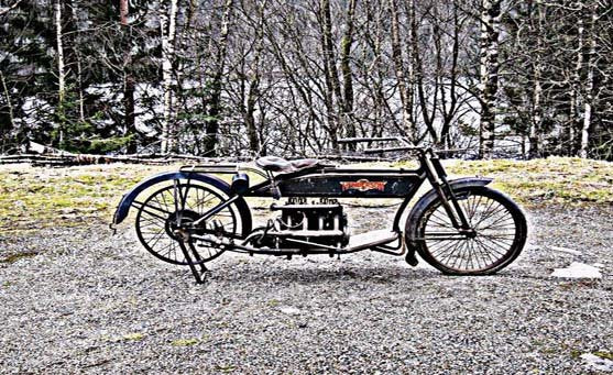 c 1914 Henderson Model C motorbike A4 Photo Print
