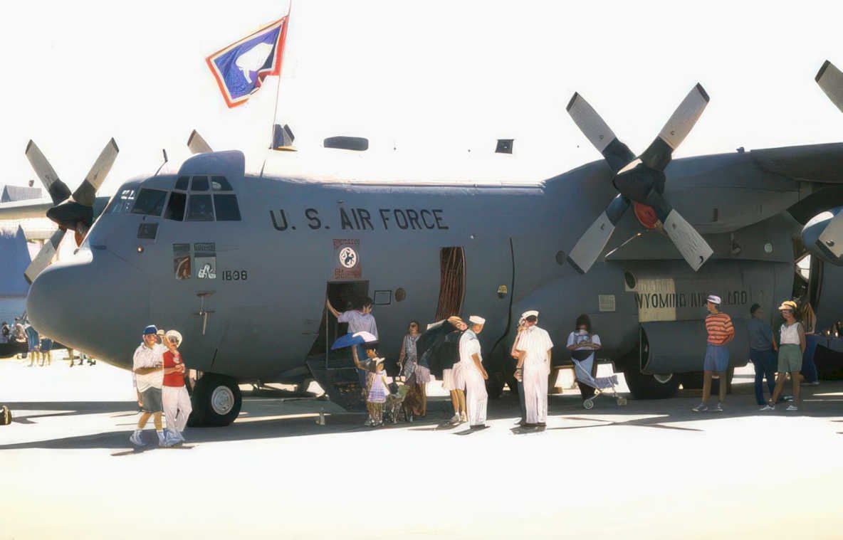 c130 hercules wyoming Vintage A4 Photo Print