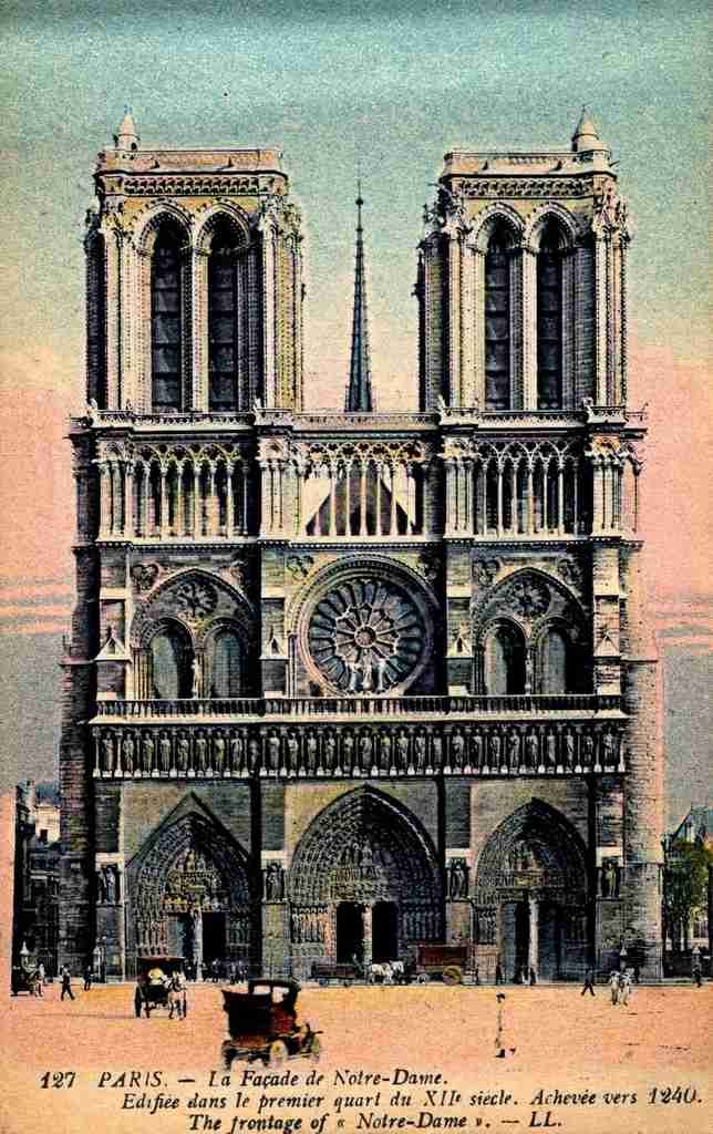  c1880 Notre Dame A4 Photo Print