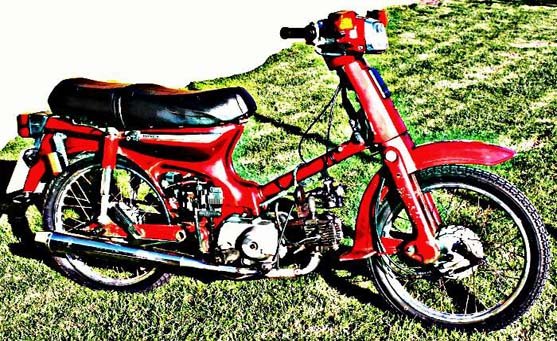 c90 cub motorbike A4 Photo Print