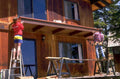 cabin workers scaffolding 1980s 1990s A4 Photo Print