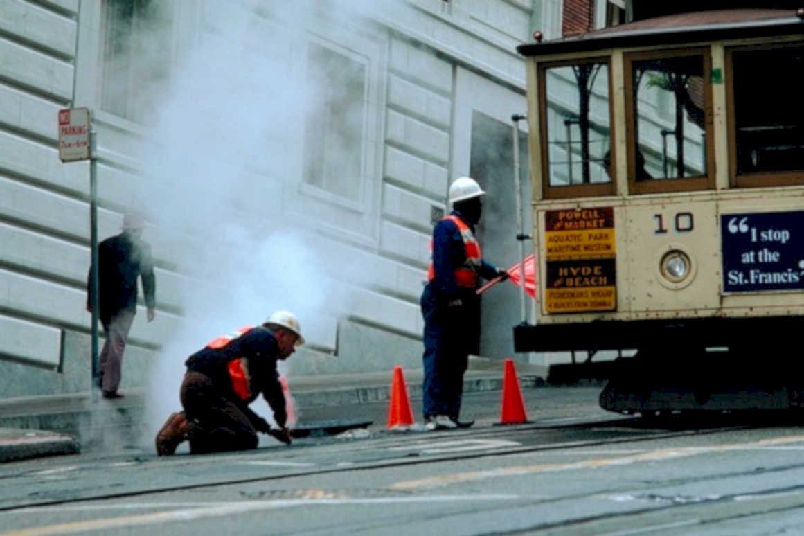 cable car powell1980s 1990s A4 Photo Print
