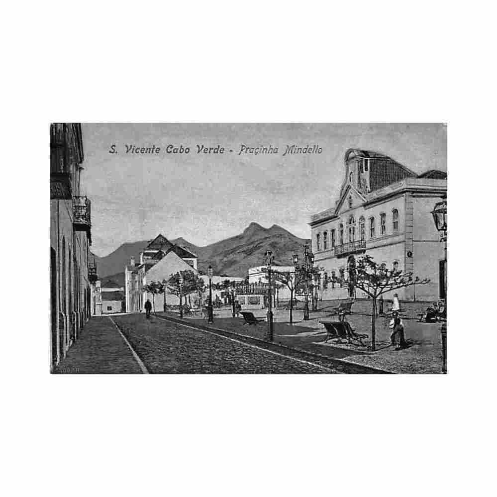 cabo verde sao vicente pracinha mindello ed giuseppe frusoni Vintage A4 Photo Print