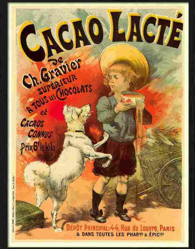 cacao lacte chocolate milk lucien lefevre 1893 2 Advert A4 Photo Print