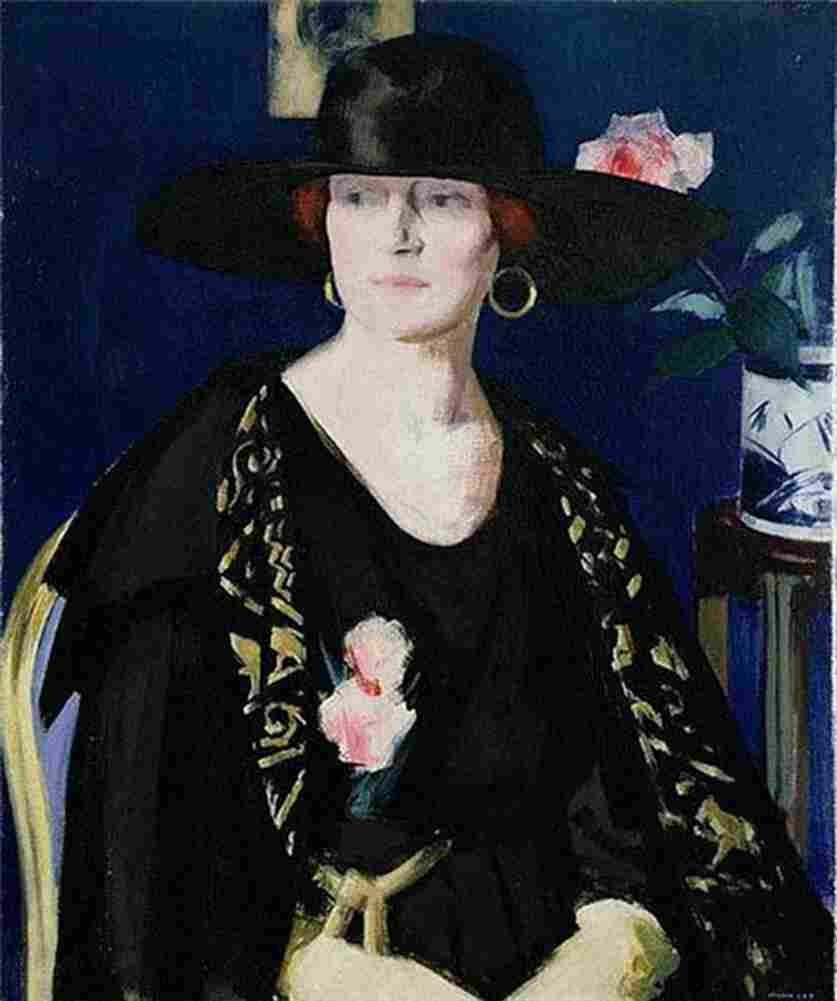 cadell A Lady in Black and Gold The Embroidered Cloak Art A4 Photo Print