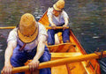 cail Oarsmen Rowing on the Yerres Art A4 Photo Print