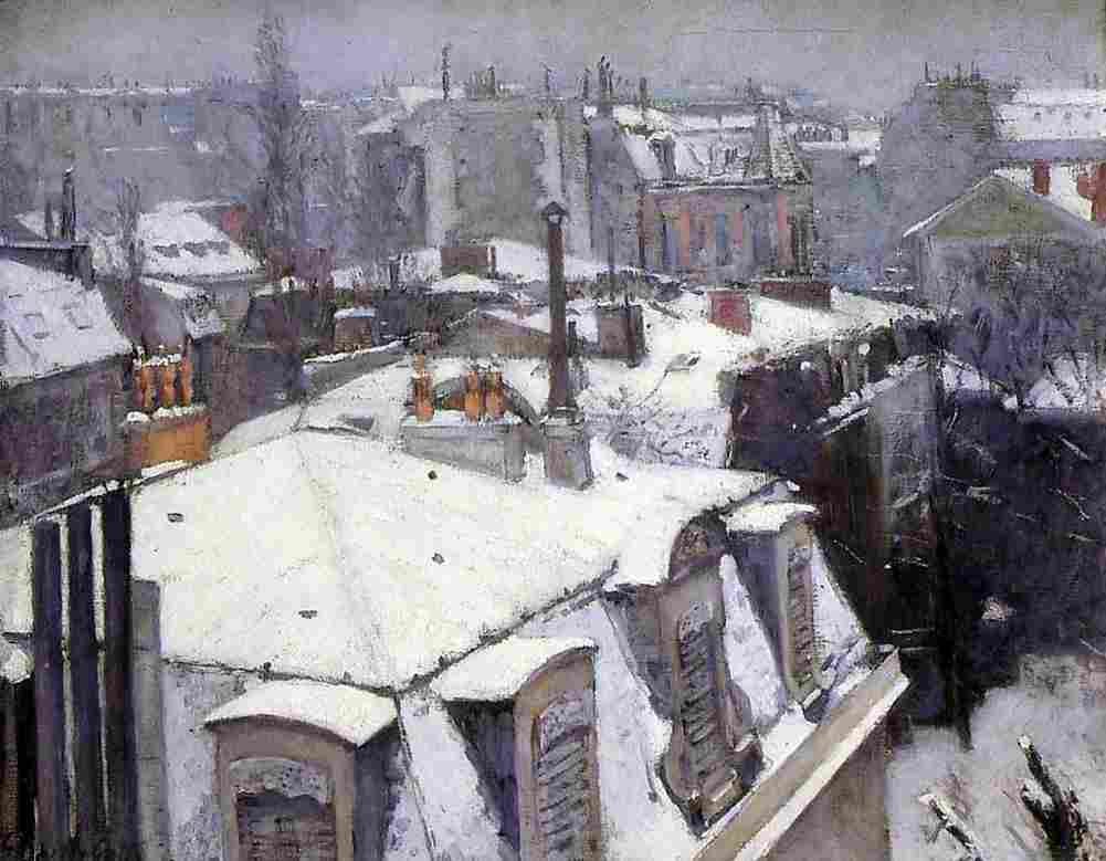 cail View of Roof Snow Effect Art A4 Photo Print