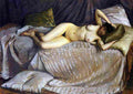 cail Woman Lying on a Couch Art A4 Photo Print