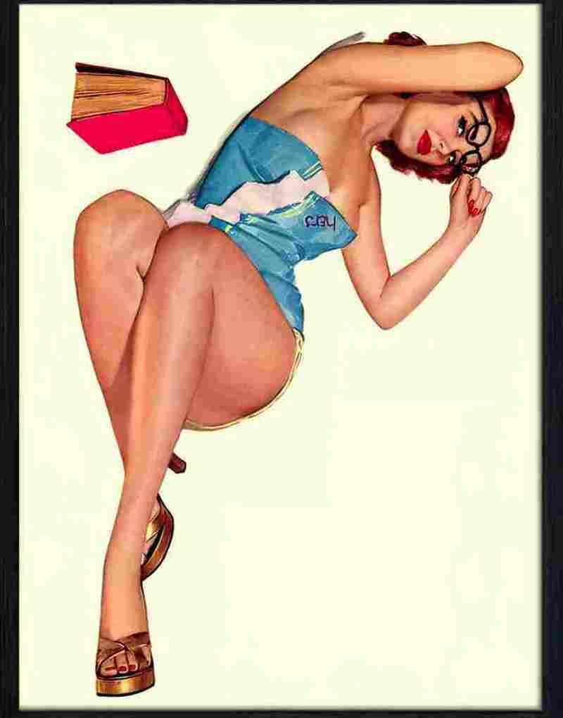 calendar girl Advert A4 Photo Print