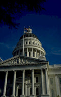 california capitol dusk 1980s 1990s A4 Photo Print