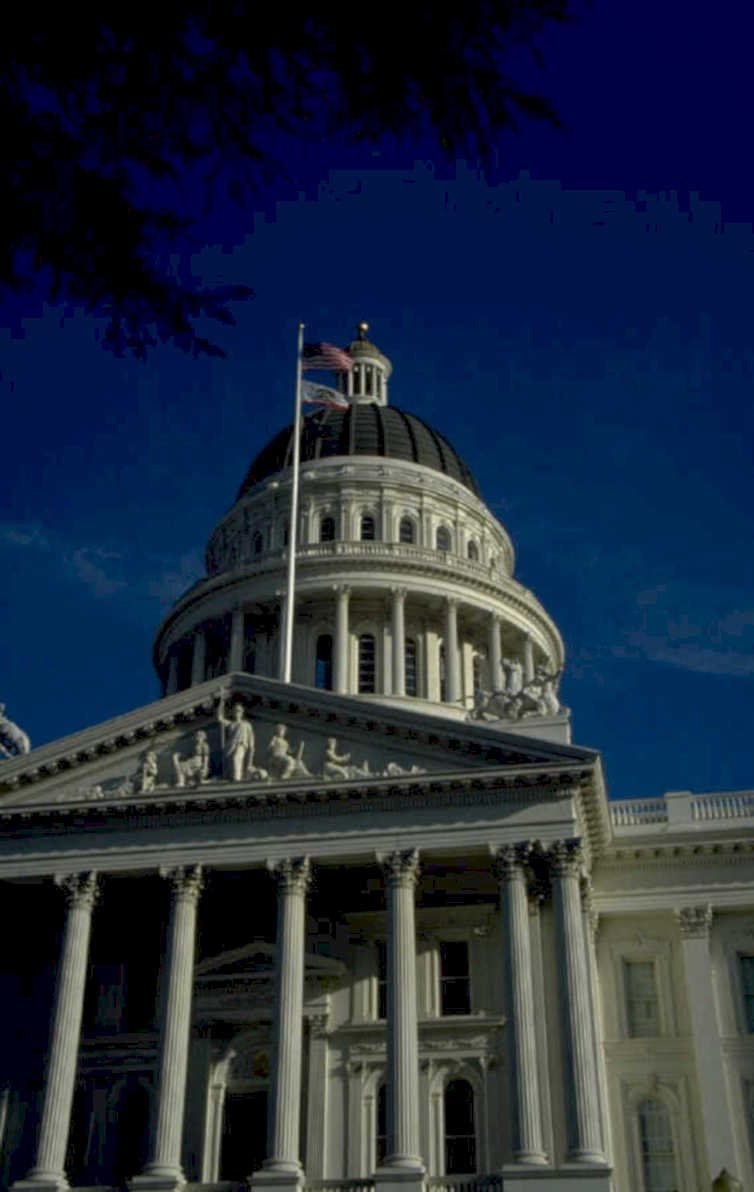 california capitol dusk 1980s 1990s A4 Photo Print