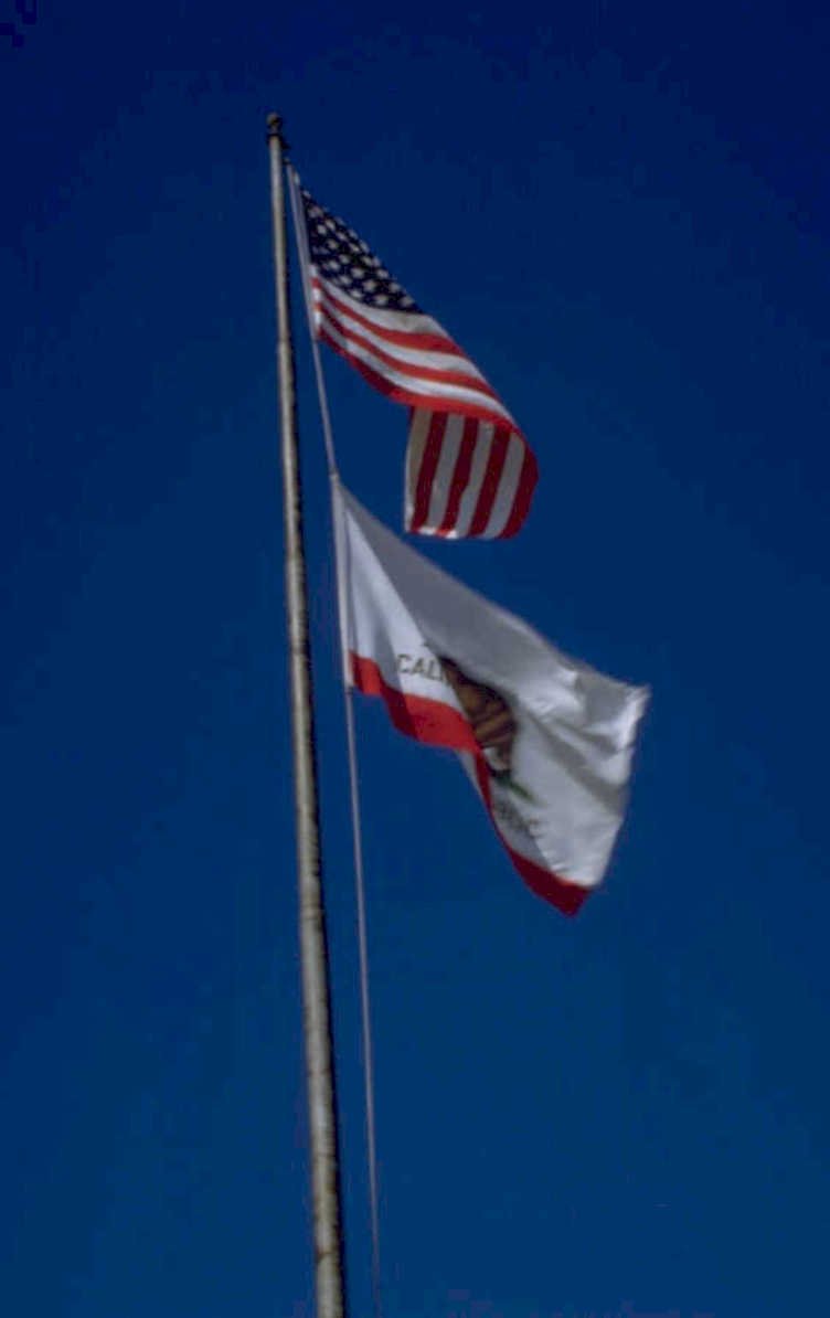 california flags sky 1980s 1990s A4 Photo Print
