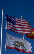 california flags us 1 1980s 1990s A4 Photo Print