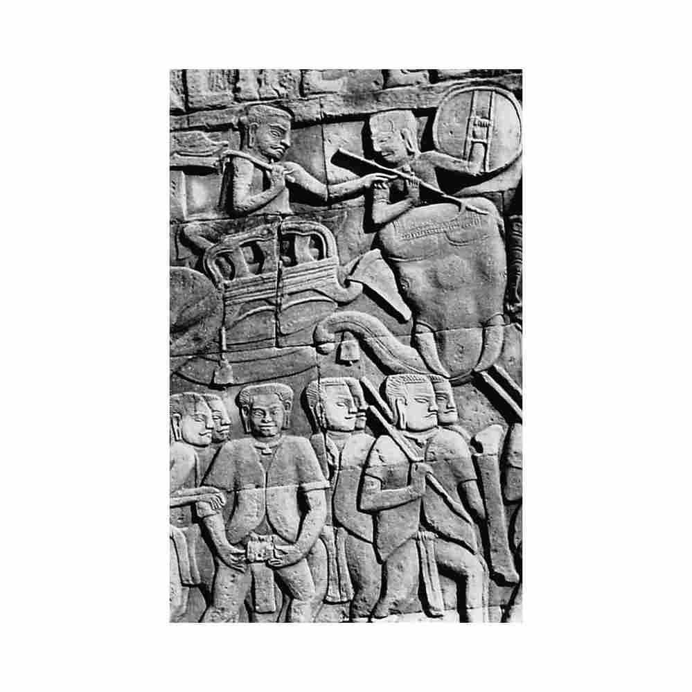 cambodia angkor bayon bas relief cinea 94 cambodge angkor bayon bas relief ed cinea 94 Vintage A4 Photo Print