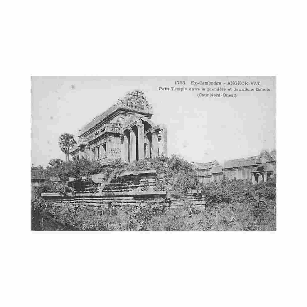 cambodia angkor vat small temple p dieulefils 1753 Vintage A4 Photo Print