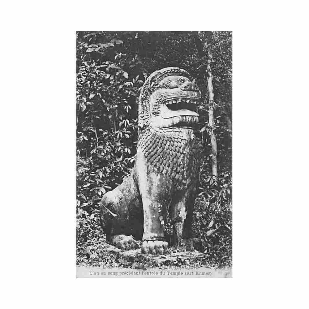cambodia phnom backeng lion p dieulefils 1781 Vintage A4 Photo Print