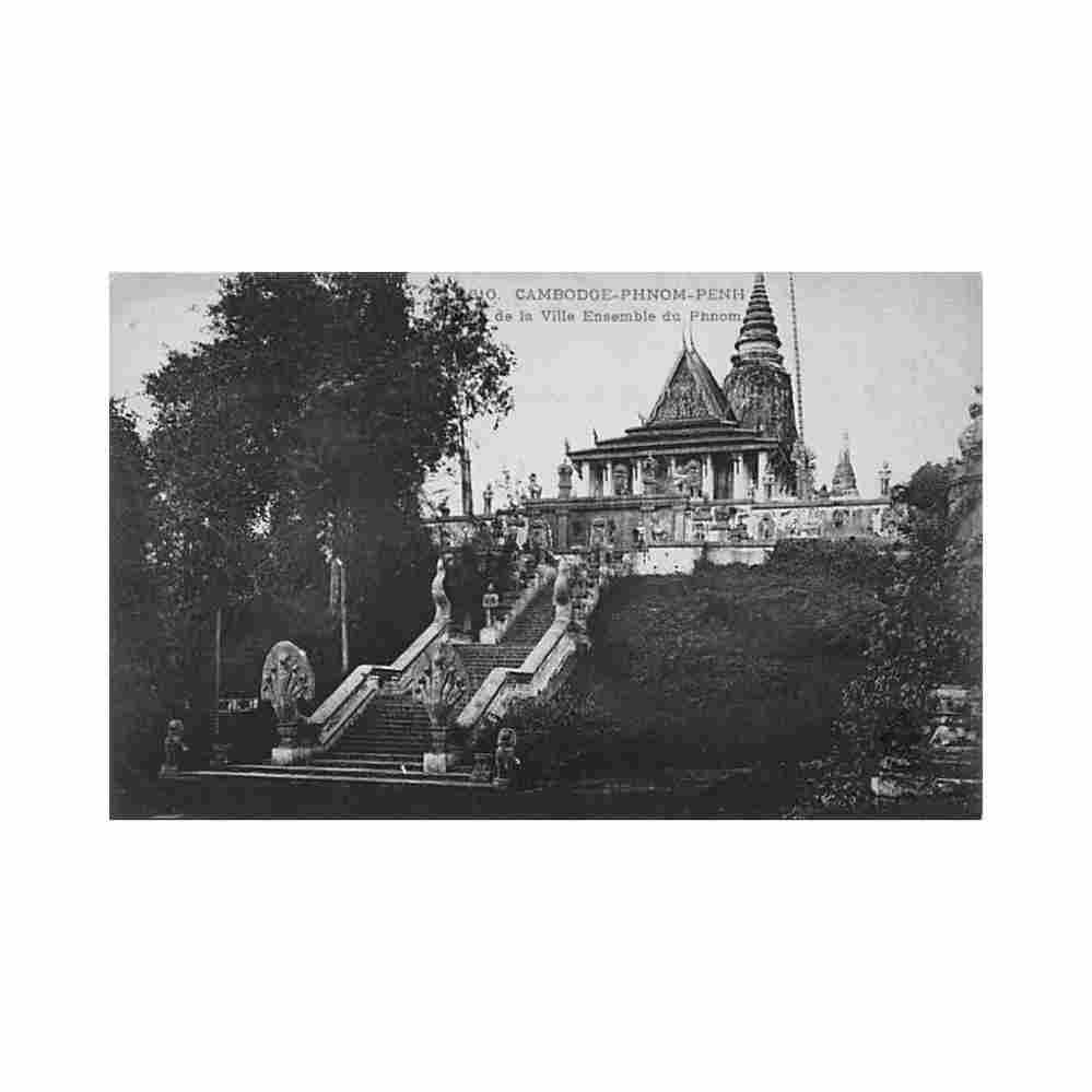 cambodia phnom penh city garden ensemble du pnom p dieulefils 1610 Vintage A4 Photo Print