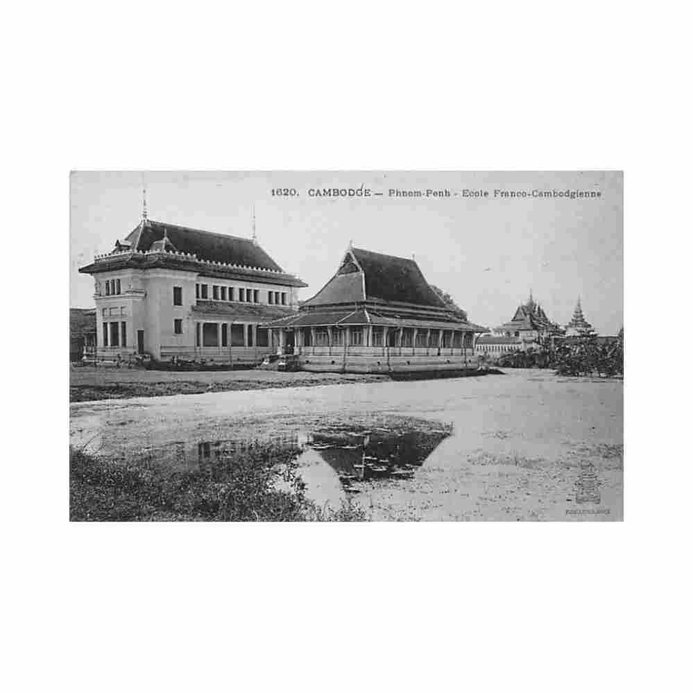 cambodia phnom penh franco cambodian school p dieulefils 1620 Vintage A4 Photo Print