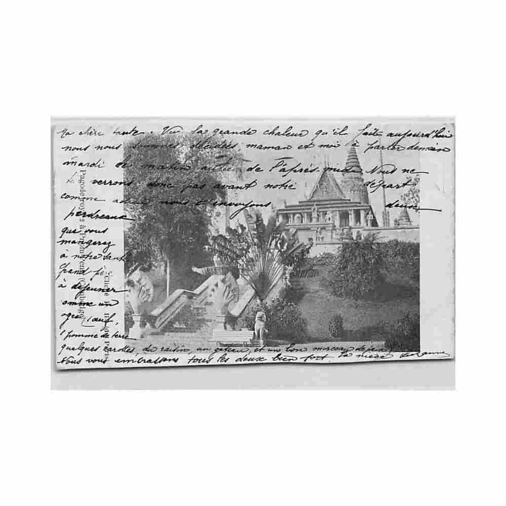 cambodia phnom penh le pnom titled royal pagoda p h Vintage A4 Photo Print